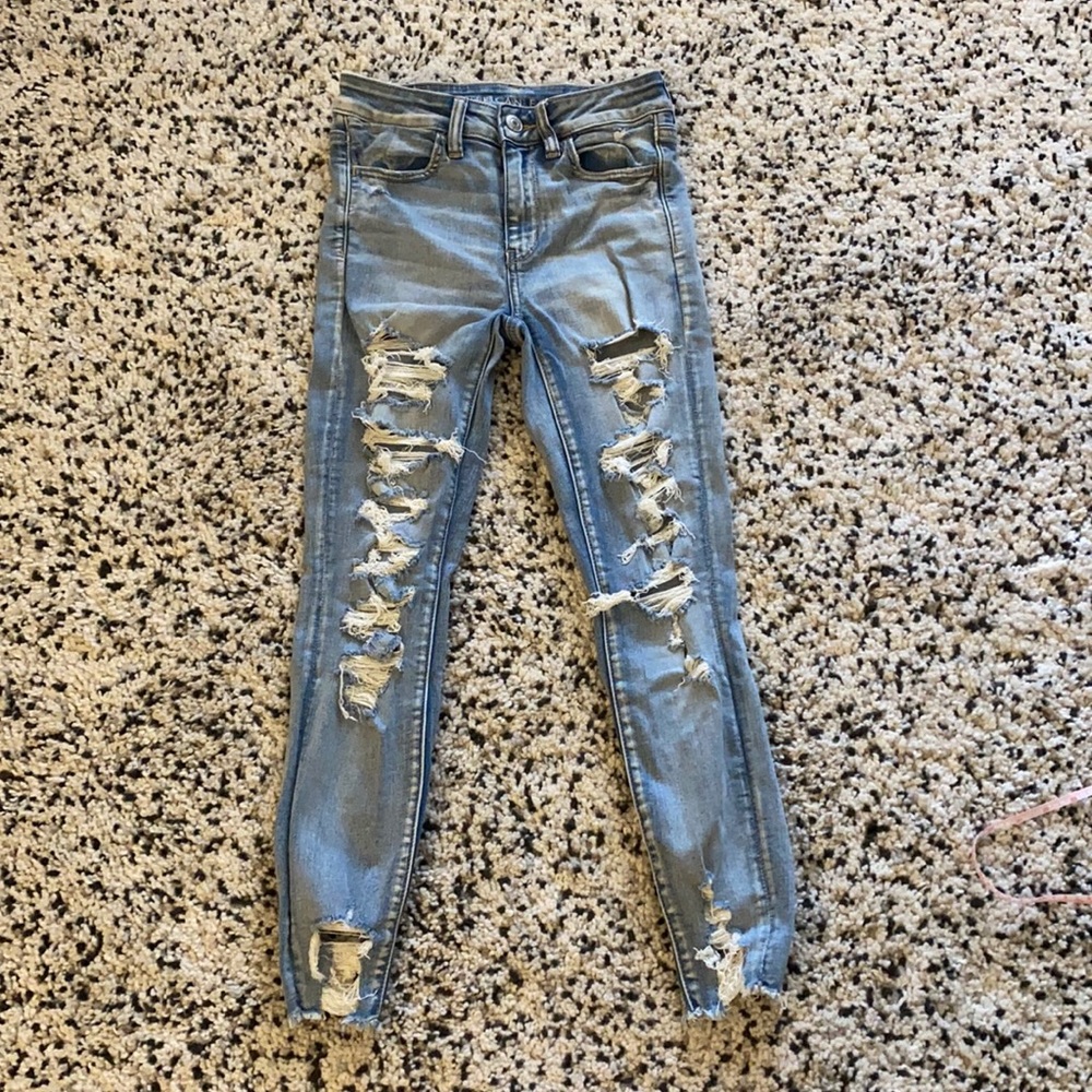 American Eagle skinny distressed jeans